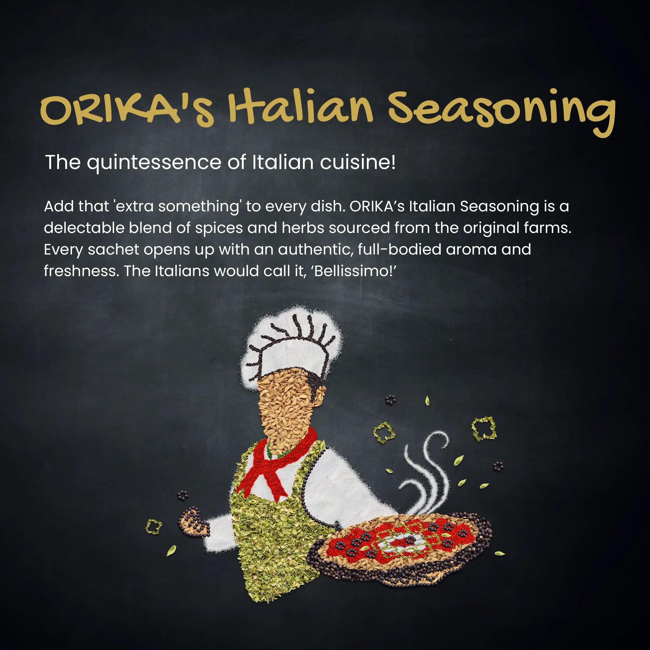 Orika Italian Table Combo (2 Italian Seasoning (75 g/each) & 1 Red Chilli Flakes (50 g)) - Orika Spices India